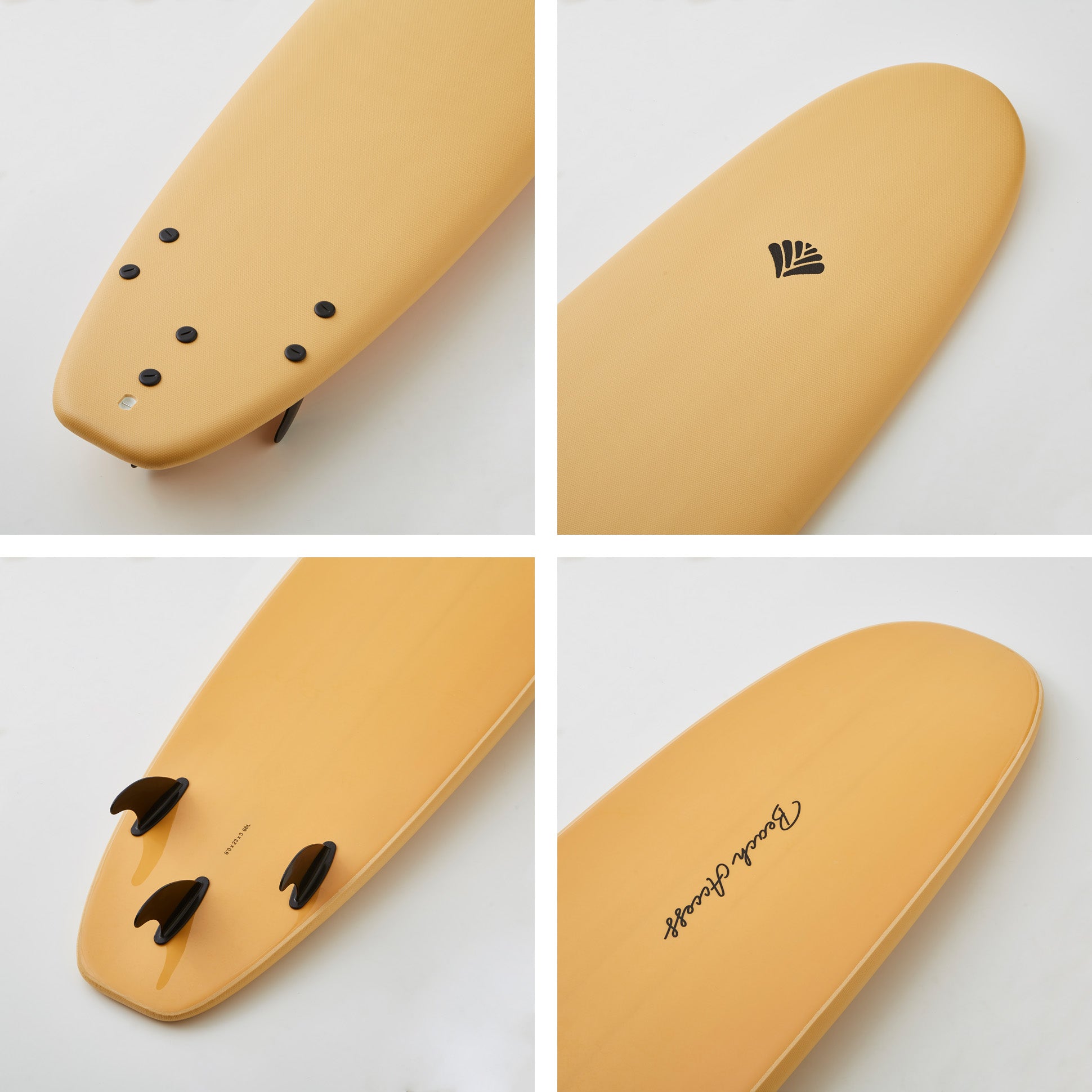 ビーチアクセスStandard ソフトボード 8’0” ラウンド　ハンドル付き 公式】Standard ソフトボード 8'0” ミニロング ハンドル付き ワックス